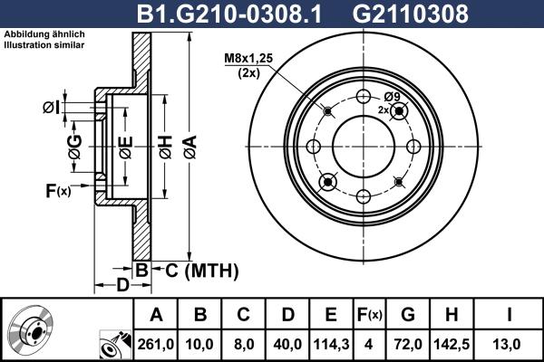 Galfer B1.G210-0308.1 - Тормозной диск autosila-amz.com