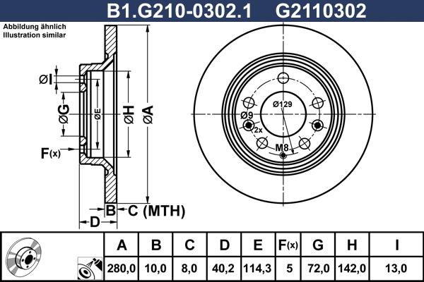 Galfer B1.G210-0302.1 - Тормозной диск autosila-amz.com