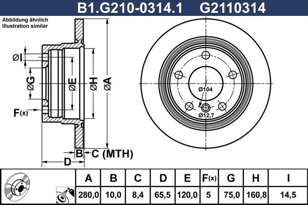 Galfer B1.G210-0314.1 - Тормозной диск autosila-amz.com