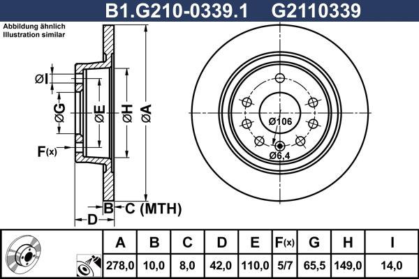 Galfer B1.G210-0339.1 - Тормозной диск autosila-amz.com