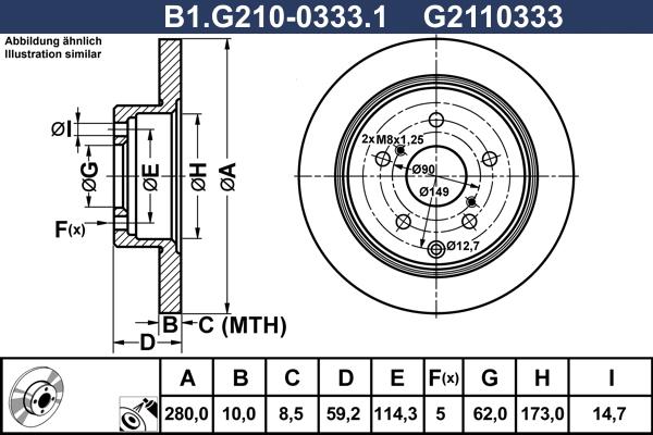 Galfer B1.G210-0333.1 - Тормозной диск autosila-amz.com