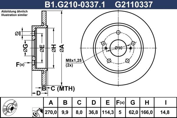 Galfer B1.G210-0337.1 - Тормозной диск autosila-amz.com