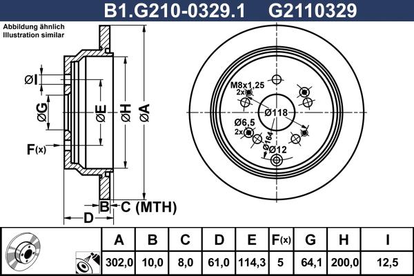 Galfer B1.G210-0329.1 - Тормозной диск autosila-amz.com