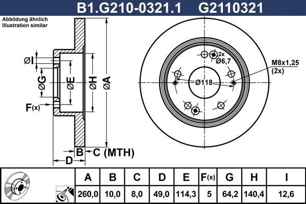 Galfer B1.G210-0321.1 - Тормозной диск autosila-amz.com