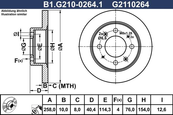 Galfer B1.G210-0264.1 - Тормозной диск autosila-amz.com