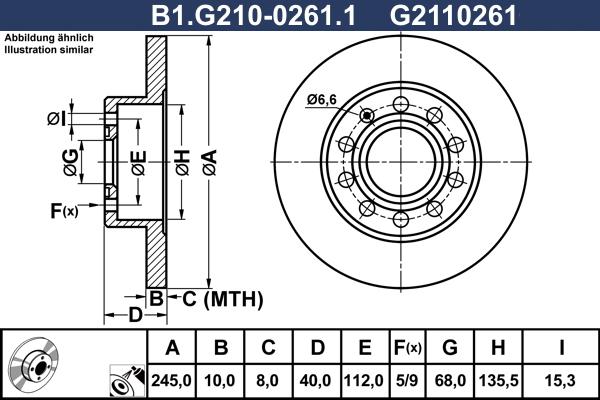 Galfer B1.G210-0261.1 - Тормозной диск autosila-amz.com