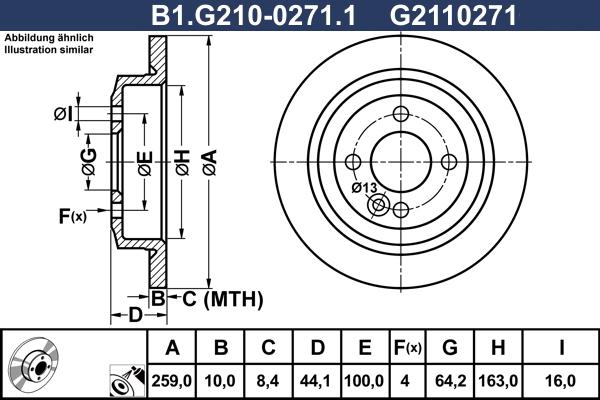 Galfer B1.G210-0271.1 - Тормозной диск autosila-amz.com