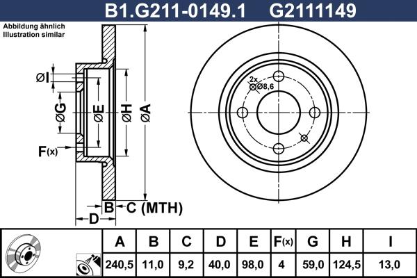 Galfer B1.G211-0149.1 - Тормозной диск autosila-amz.com