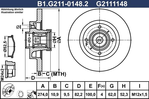 Galfer B1.G211-0148.2 - Тормозной диск autosila-amz.com