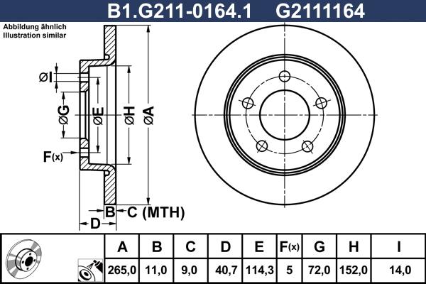 Galfer B1.G211-0164.1 - Тормозной диск autosila-amz.com