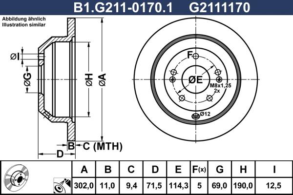 Galfer B1.G211-0170.1 - Тормозной диск autosila-amz.com