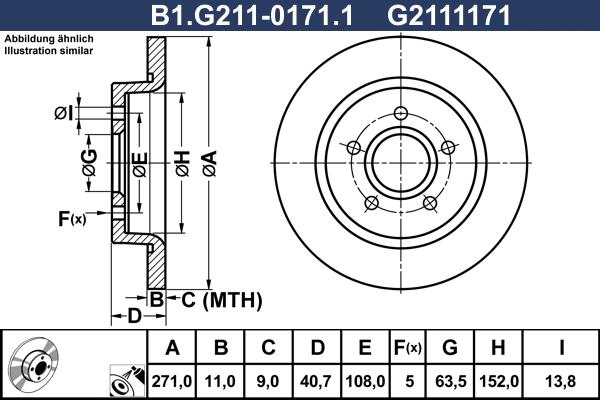 Galfer B1.G211-0171.1 - Тормозной диск autosila-amz.com