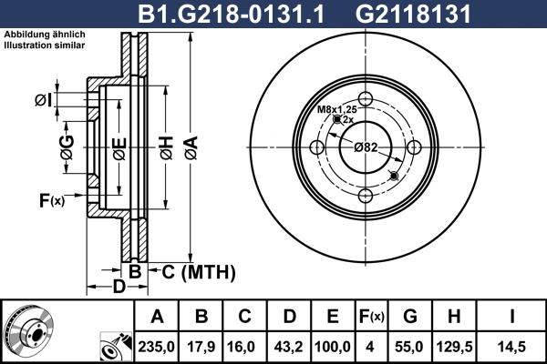 Galfer B1.G218-0131.1 - Тормозной диск autosila-amz.com