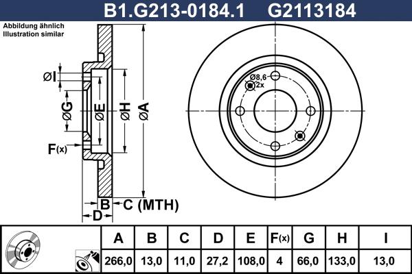 Galfer B1.G213-0184.1 - Тормозной диск autosila-amz.com