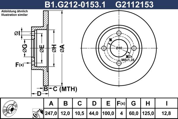 Galfer B1.G212-0153.1 - Тормозной диск autosila-amz.com