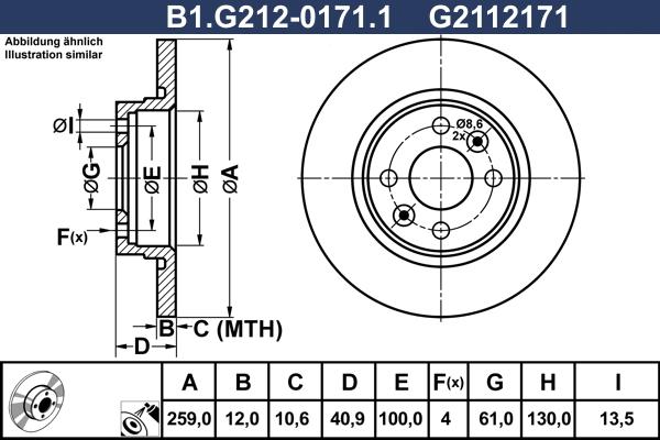 Galfer B1.G212-0171.1 - Тормозной диск autosila-amz.com