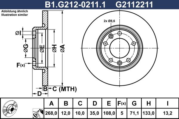Galfer B1.G212-0211.1 - Тормозной диск autosila-amz.com