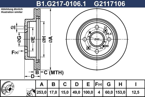 Galfer B1.G217-0106.1 - Тормозной диск autosila-amz.com
