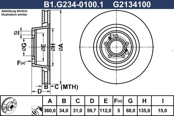 Galfer B1.G234-0100.1 - Тормозной диск autosila-amz.com