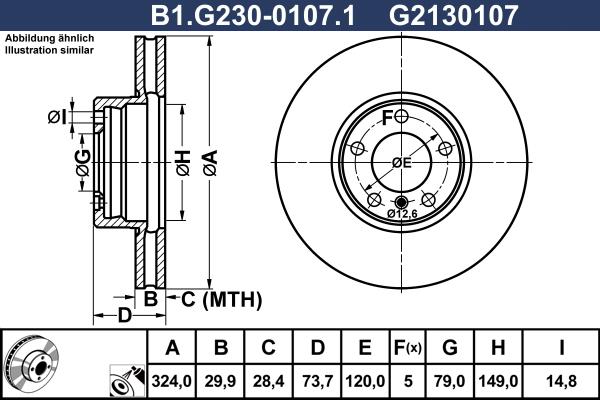 Galfer B1.G230-0107.1 - Тормозной диск autosila-amz.com