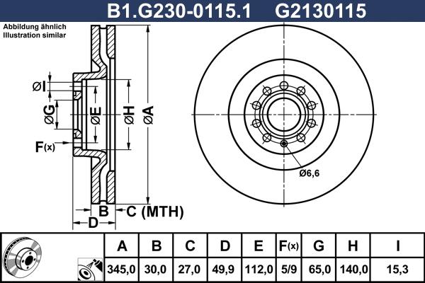 Galfer B1.G230-0115.1 - Тормозной диск autosila-amz.com