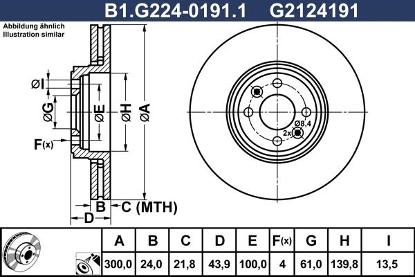 Galfer B1.G224-0191.1 - Тормозной диск autosila-amz.com