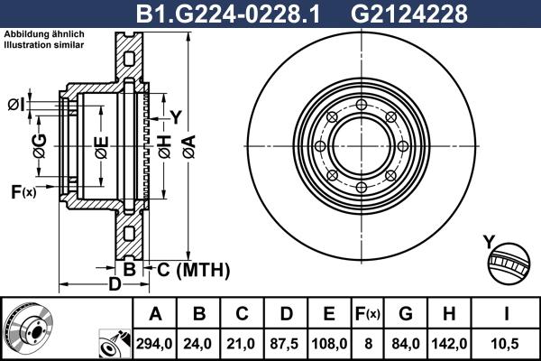 Galfer B1.G224-0228.1 - Тормозной диск autosila-amz.com