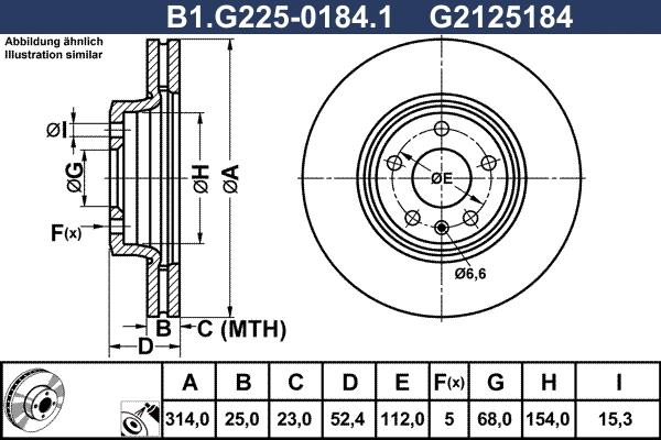Galfer B1.G225-0184.1 - Тормозной диск autosila-amz.com