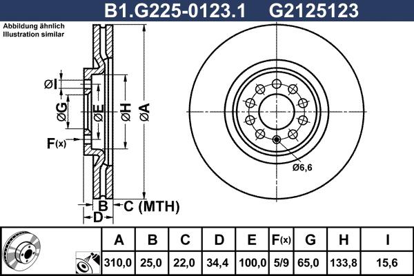 Galfer B1.G225-0123.1 - Тормозной диск autosila-amz.com