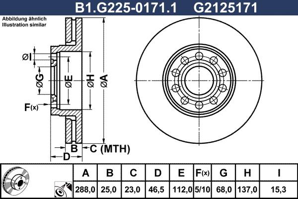 Galfer B1.G225-0171.1 - Тормозной диск autosila-amz.com