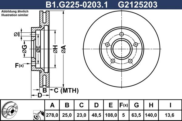 Galfer B1.G225-0203.1 - Тормозной диск autosila-amz.com