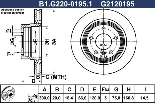 Galfer B1.G220-0195.1 - Тормозной диск autosila-amz.com