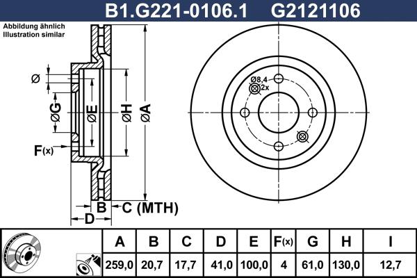 Galfer B1.G221-0106.1 - Тормозной диск autosila-amz.com