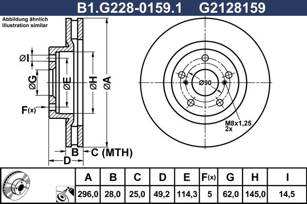 Galfer B1.G228-0159.1 - Тормозной диск autosila-amz.com
