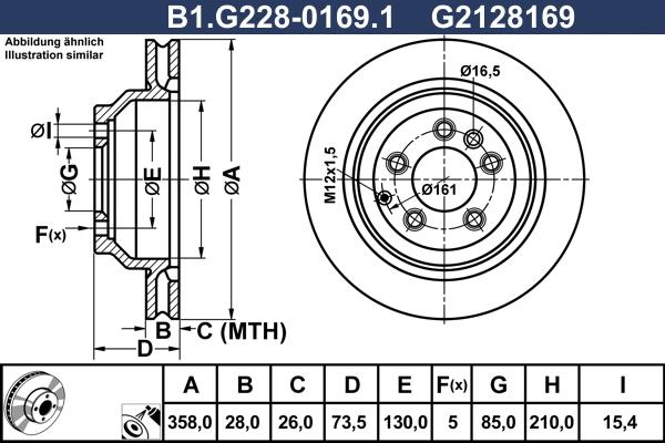 Galfer B1.G228-0169.1 - Тормозной диск autosila-amz.com