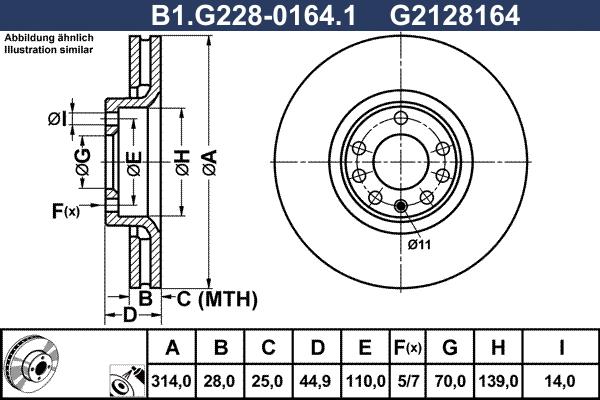 Galfer B1.G228-0164.1 - Тормозной диск autosila-amz.com