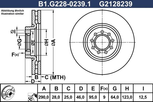 Galfer B1.G228-0239.1 - Тормозной диск autosila-amz.com