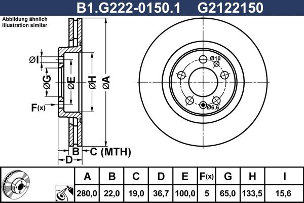Galfer B1.G222-0150.1 - Тормозной диск autosila-amz.com