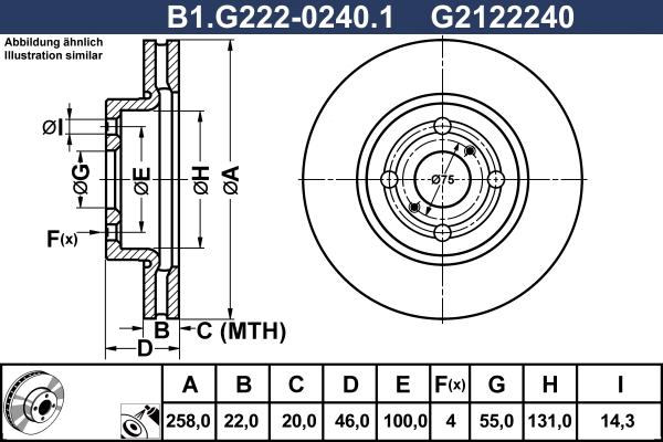 Galfer B1.G222-0240.1 - Тормозной диск autosila-amz.com