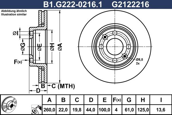 Galfer B1.G222-0216.1 - Тормозной диск autosila-amz.com
