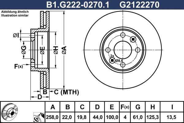 Galfer B1.G222-0270.1 - Тормозной диск autosila-amz.com