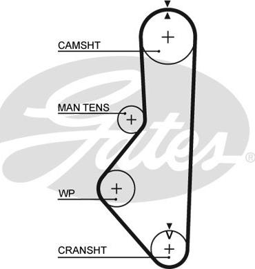 Gates 5085 - Зубчатый ремень ГРМ autosila-amz.com