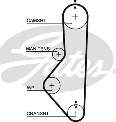 Gates 5149XS - Зубчатый ремень ГРМ autosila-amz.com