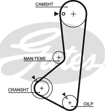 Gates 5115 - Зубчатый ремень ГРМ autosila-amz.com