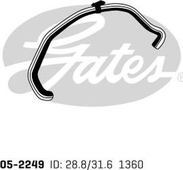 Gates 05-2249 - Шланг радиатора autosila-amz.com