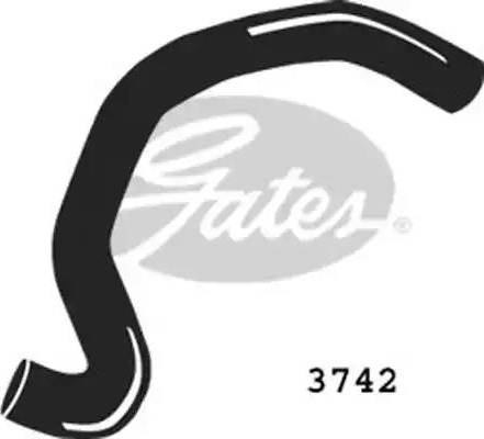 Gates 3742 - Шланг радиатора autosila-amz.com