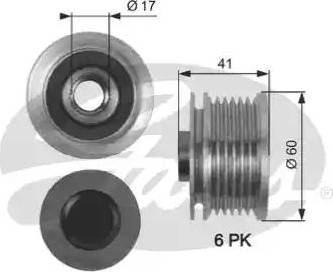 Gates OAP7147 - Шкив генератора, муфта autosila-amz.com