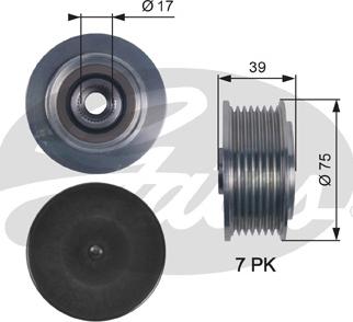 Gates OAP7119 - Шкив генератора, муфта autosila-amz.com