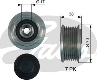 Gates OAP7184 - Шкив генератора, муфта autosila-amz.com