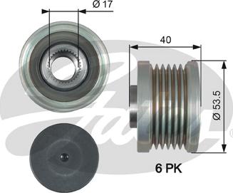 Gates OAP7179 - Шкив генератора, муфта autosila-amz.com